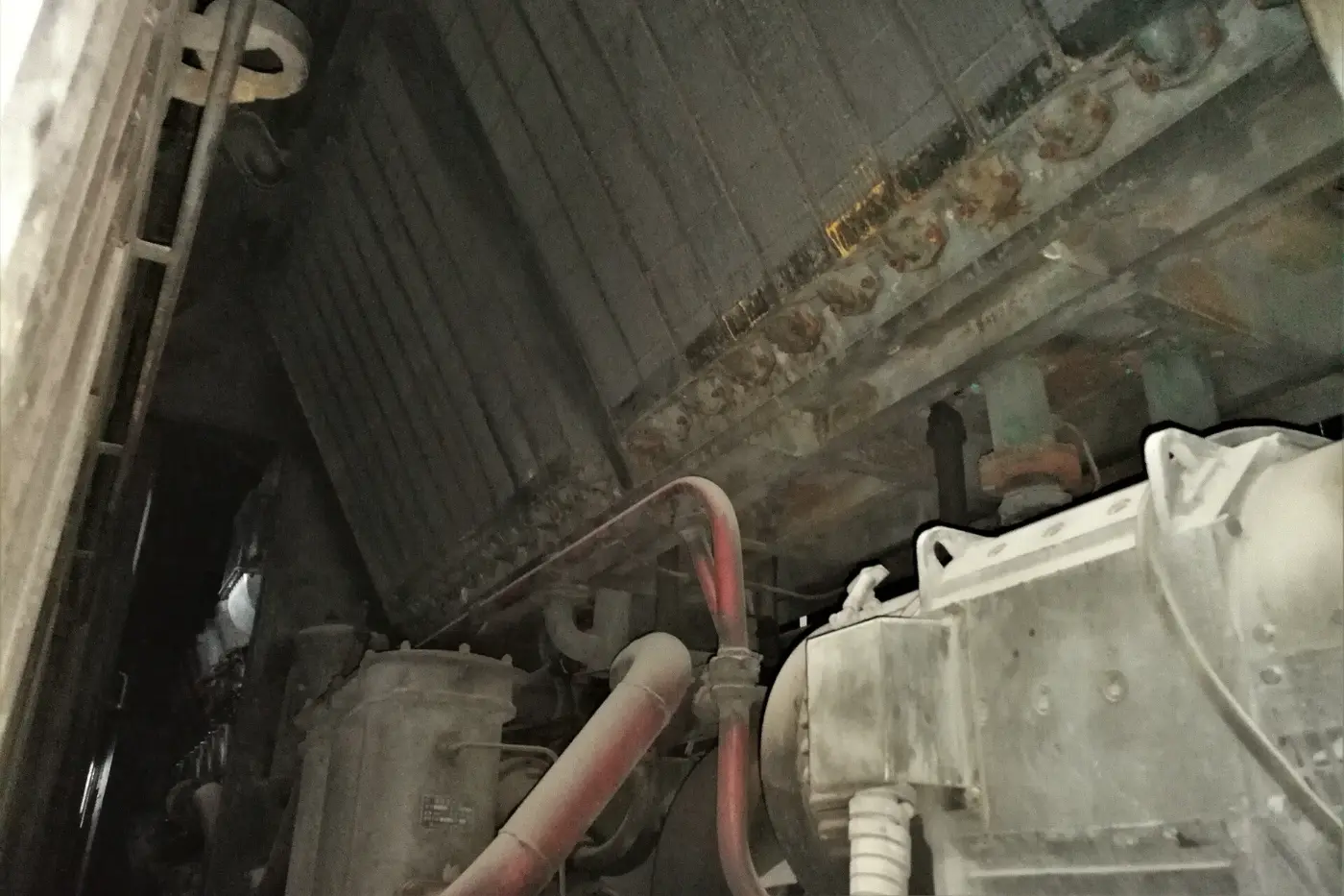 Panales de radiador de un motor diésel de gran porte